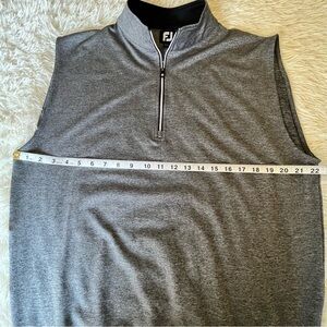 FootJoy Golf Shirt Men's Medium Half-Zip 1/4 Zipper Pullover Heather Gray Nylon